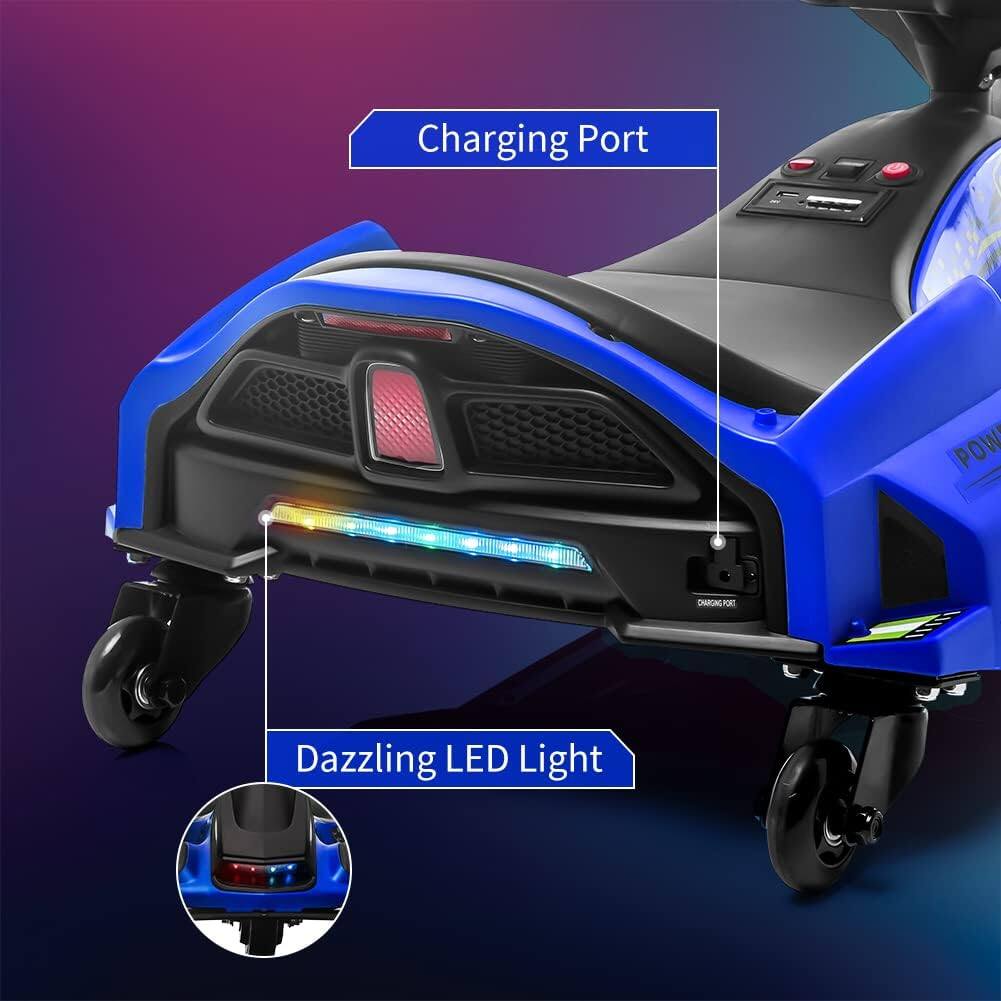 Charging Port  
Dazzling LED Light