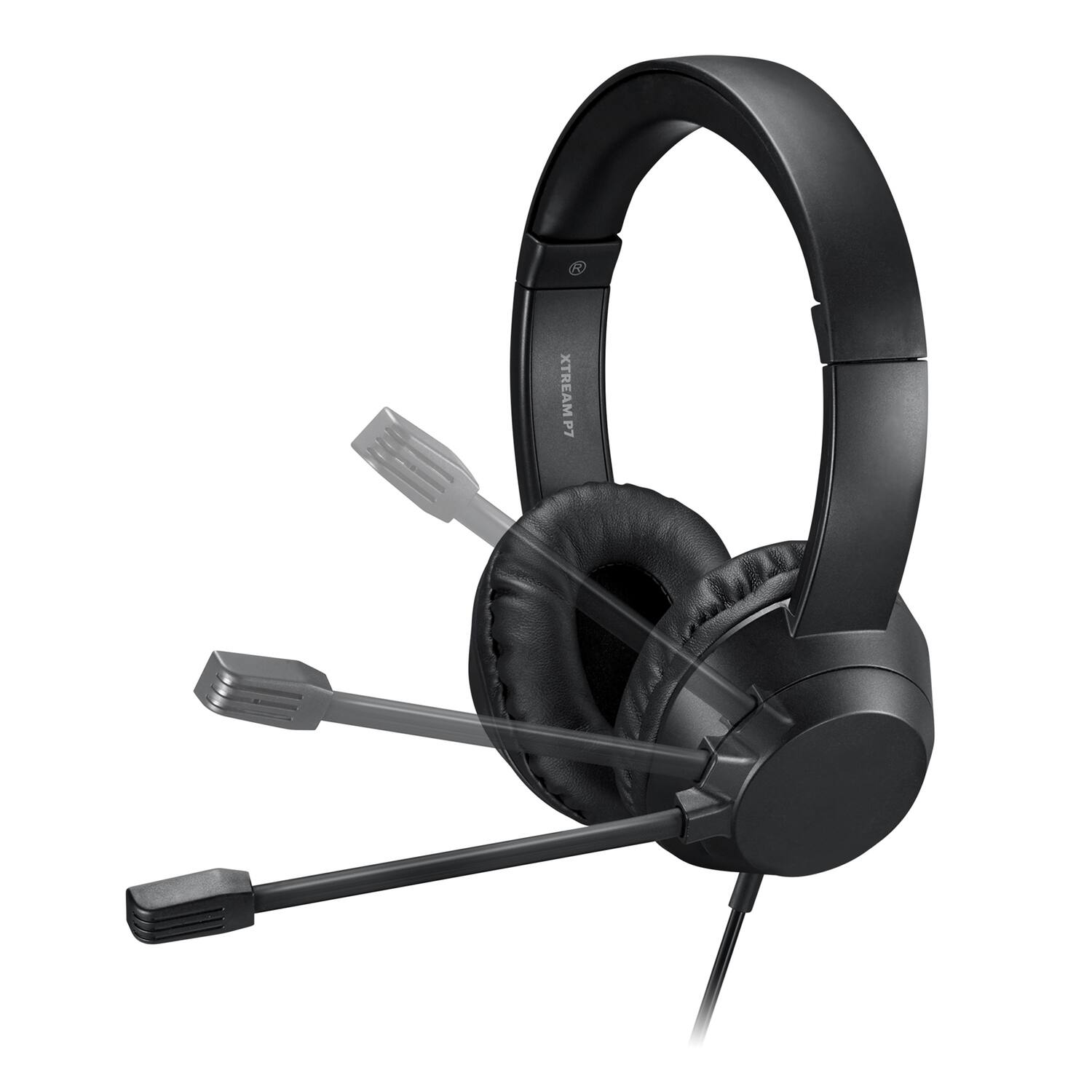 Alt View 9. Adesso - Adesso Xtream P7 Wired Stereo Headset With AI Controls - Stereo - USB Type A, USB Type C - Wired - 32 Ohm - 20 Hz to 20 - Black.