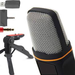 Cedar Assembly - Professional Cardioid Condenser Microphone With Tripod Stand For Pc Laptop Ipad Android Phones Tablets And Rec - Default
