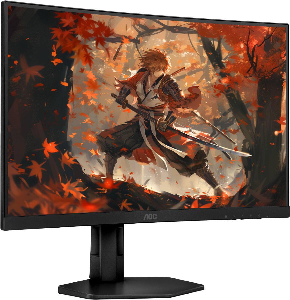 Angle. AOC - C27G4X 27" VA Curved Gaming Monitor, FHD (1920x1080), 200Hz, 0.5ms, Freesync - Black.