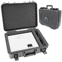 CASEMATIX - Hard Shell Portable Projector Case with Customizable Foam – Fits Devices up to 14.5" x 10.5" x 4.5" - Black