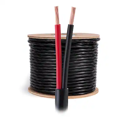 Front. Cables Direct Online - Outdoor Speaker Wire 100FT 14/2 CCA w/ Banana Plugs Direct Burial Waterproof UV Resistant Bulk Audio Cable - Black.