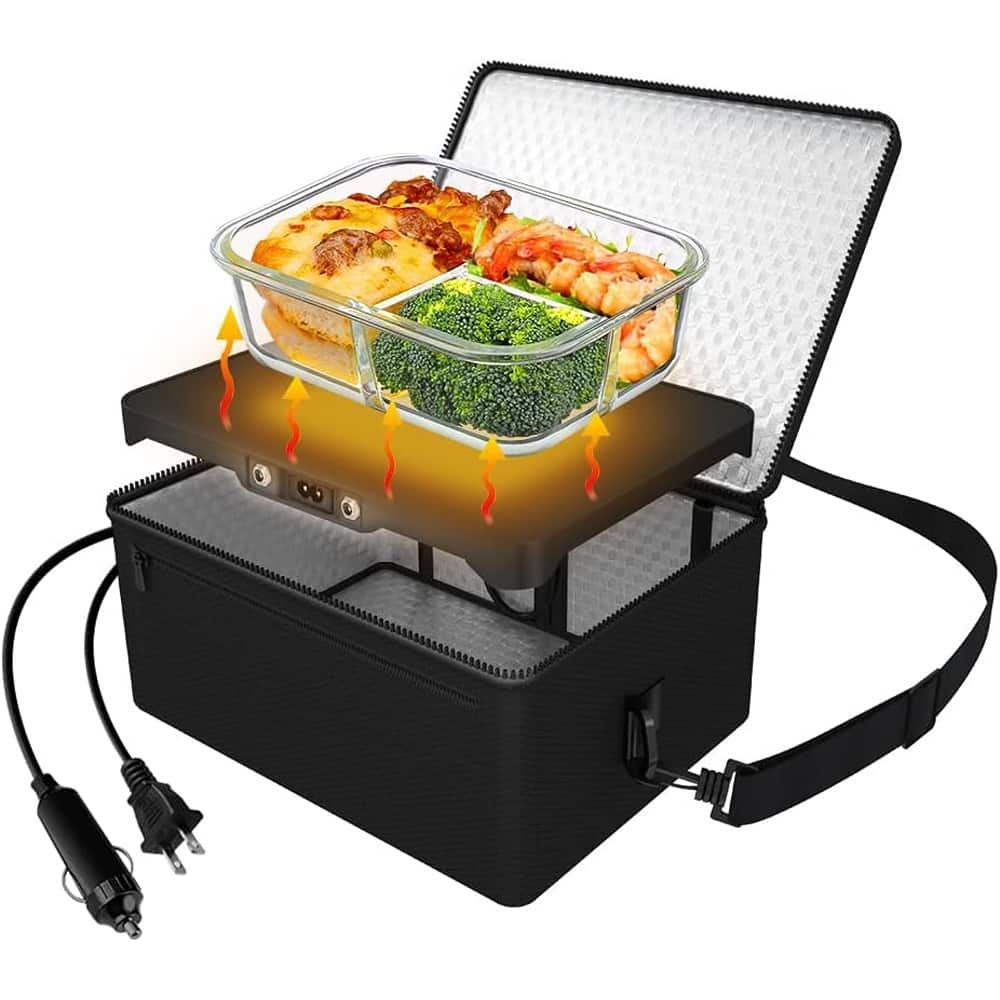RTMB - Portable Electric Oven – 12/24/110V Food Warmer, Mini - Black