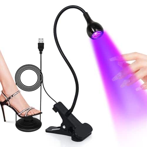 Stylel Star - Lamp Led Manicure Dryer Curing Light Black Gooseneck Clamp Gel Nails Usb Powered Gellight Beads Wavelength 395 Also