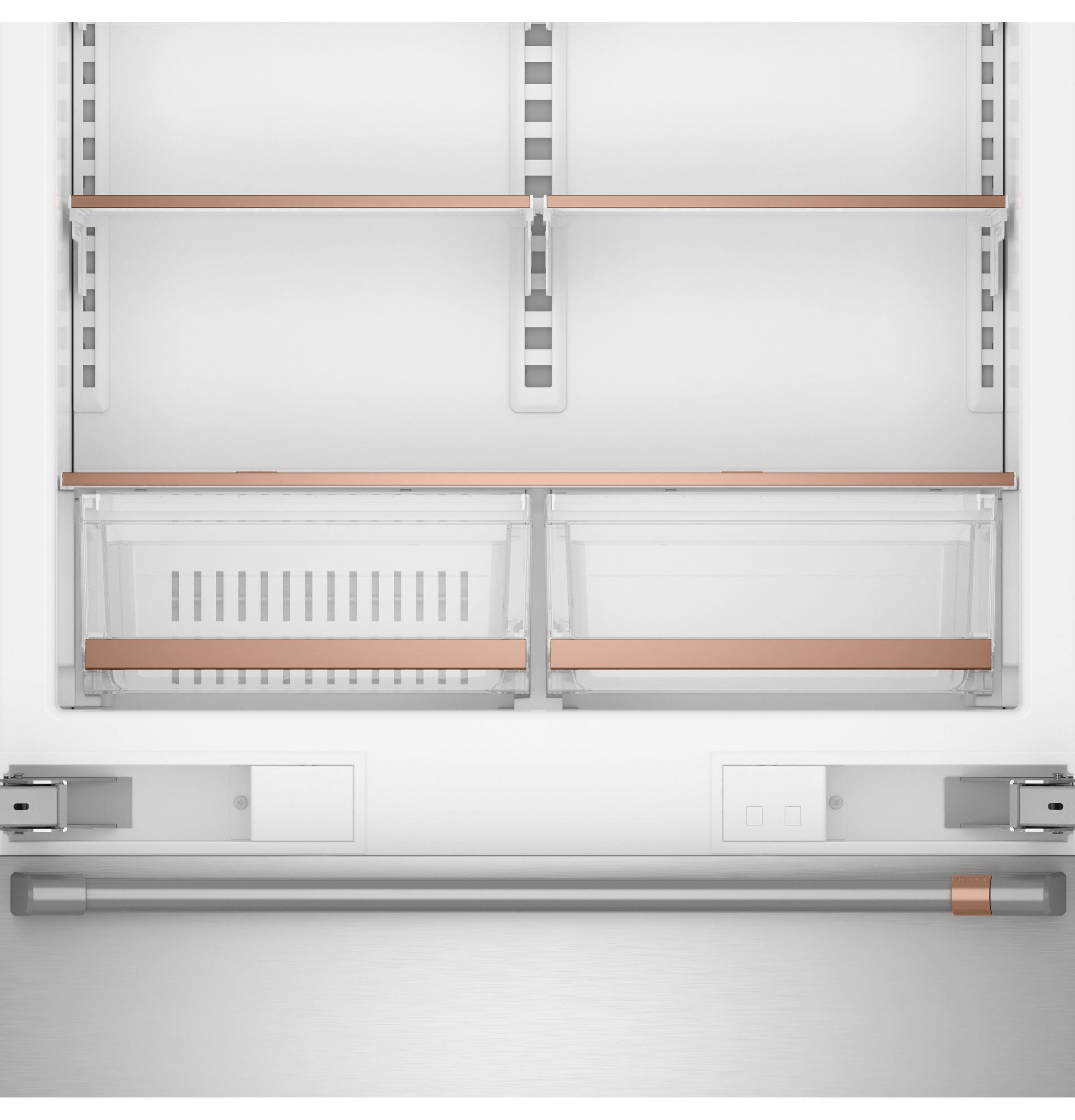 Alt View 22. Café - 36 in. Wide  20.1 Cu. Ft. Smart Built-In Counter-Depth French Door Refrigerator with True Flush Installation - Custom Panel Ready.