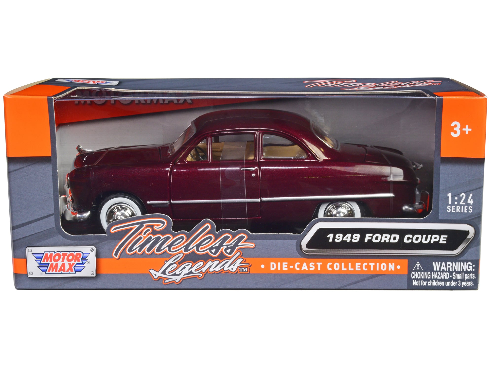 1949 Ford Coupe Burgundy 1/24 Diecast Model Car by Motormax price history on PriceWatchPro