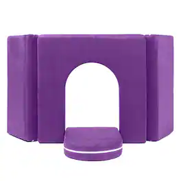 Jaxx - Zipline Playscape Castle Gate - Playtime Furniture for Imaginative Kids - Grape