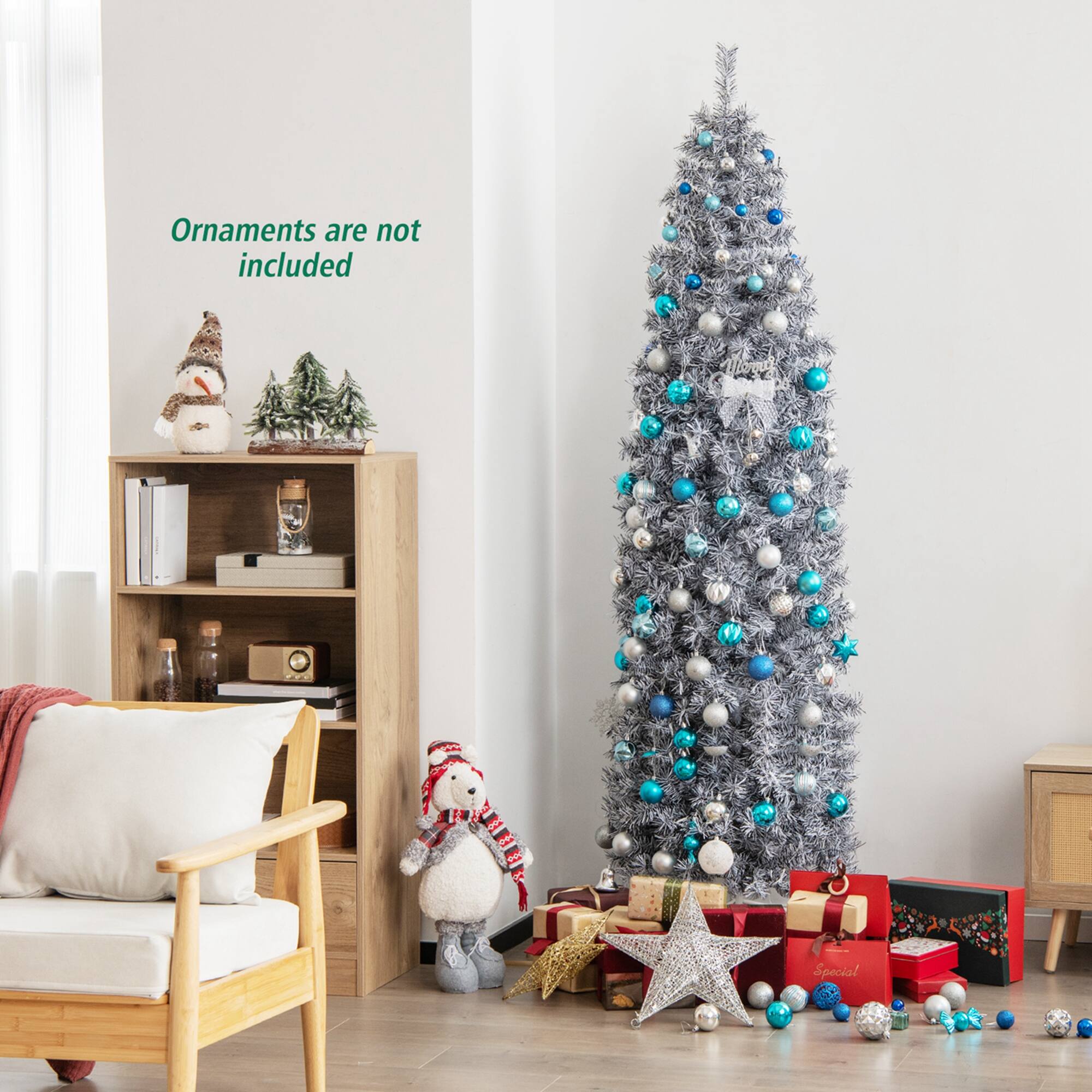 Ornaments are not included.