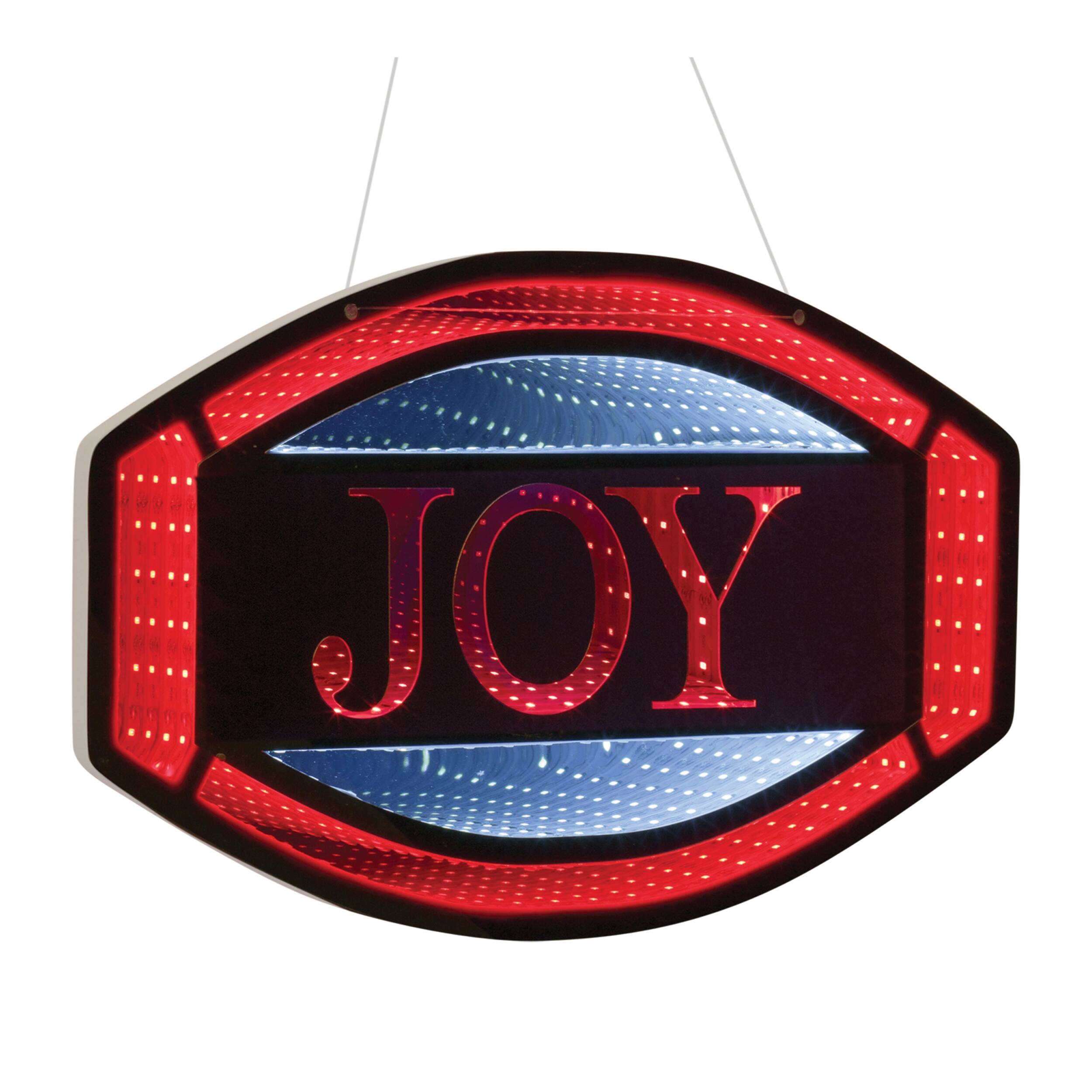 BreeBe - "Joy" Holiday Ekkolight Sign 15.74"L - Red, White