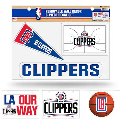 REMOVABLE WALL DECOR
6-PIECE DECAL SET
CLIPPERS
CLIPPERS
LA OUR WAY CLIPPERS
CLIPPERS
CLIPPERS