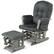 Front. Costway - Glider and Ottoman Cushion Set Wood Nursery Rocking Chair - Dark Grey.