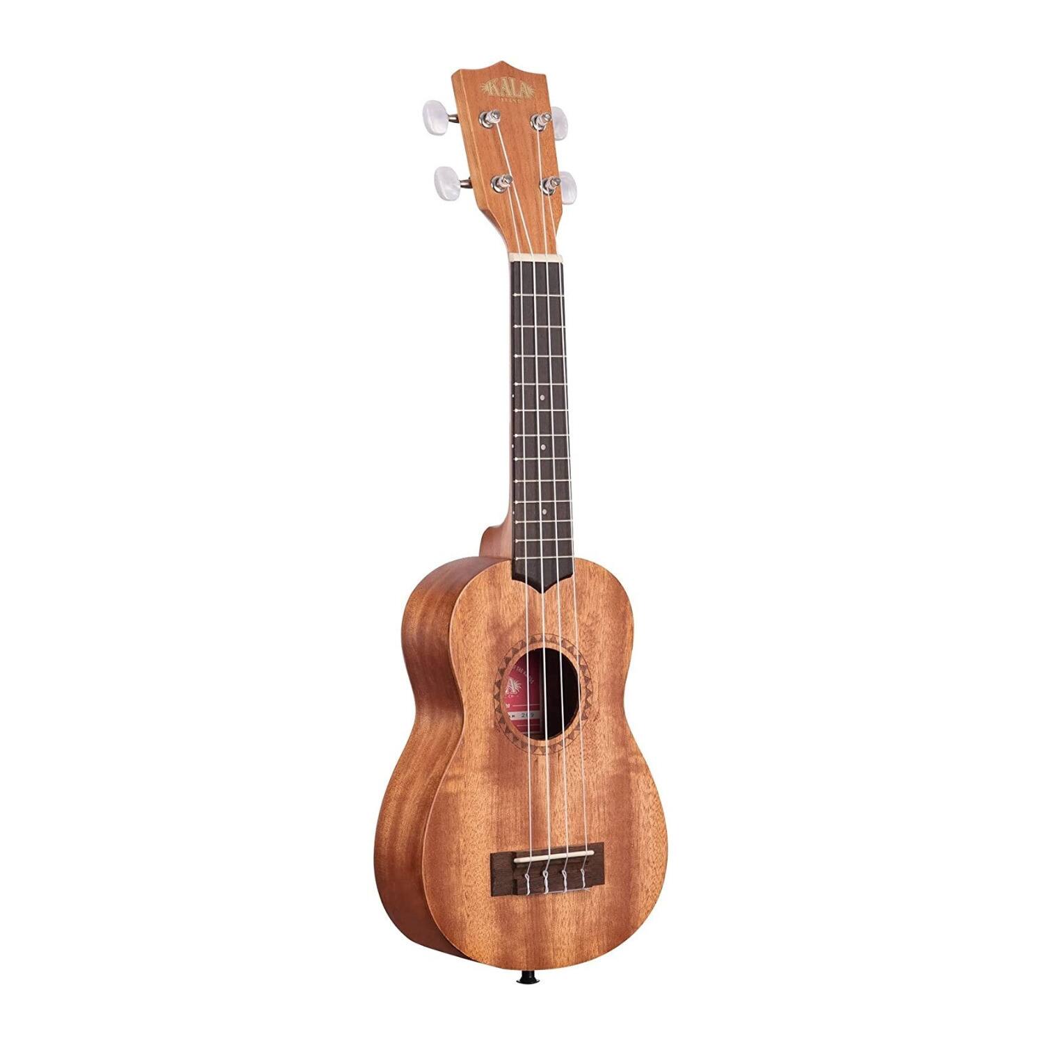Angle. Kala - Kala KA-15S Satin Mahogany Soprano 4-String Ukulele.