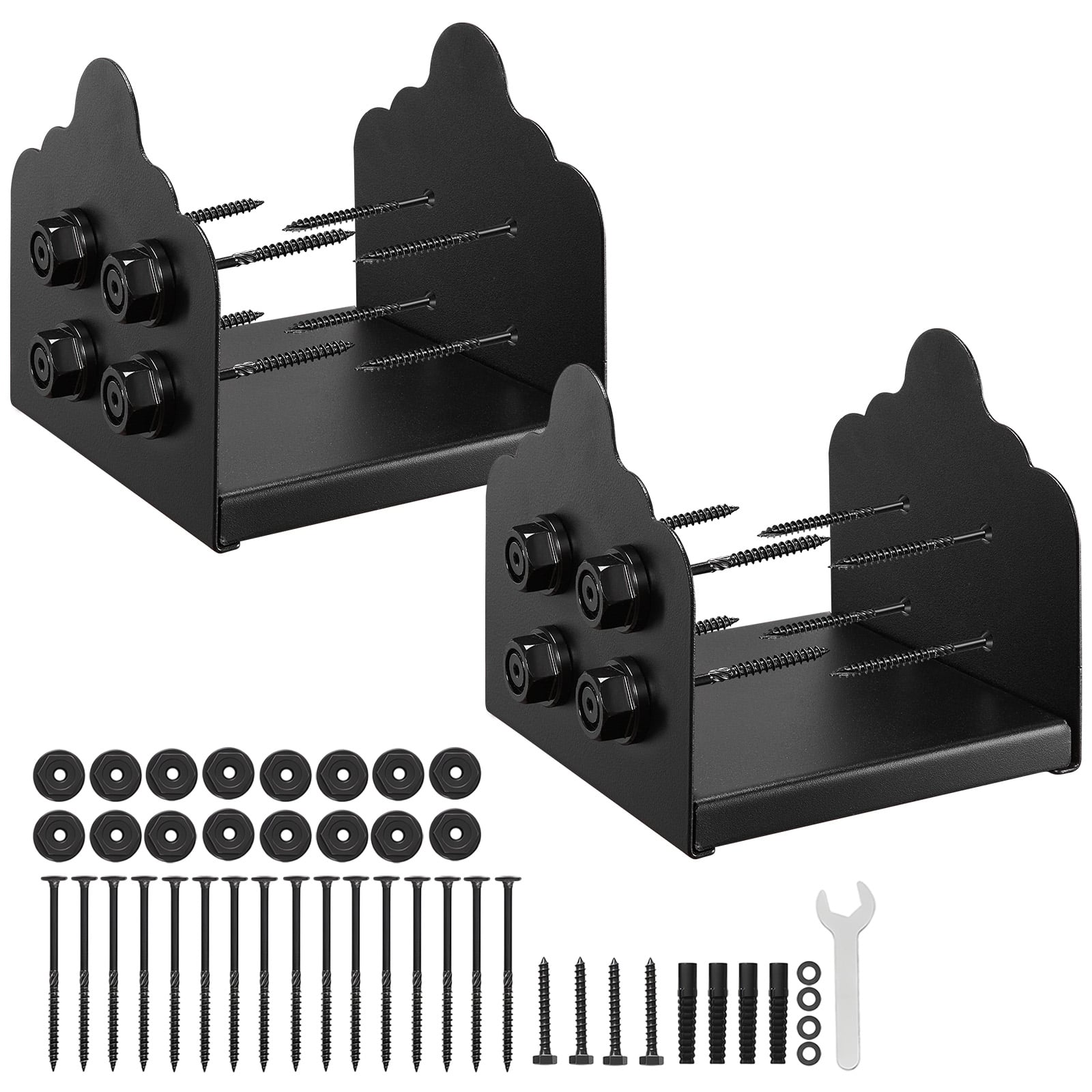 VEVOR - 8x8 Post Base 2 Pcs, Inner Size 7.9x7.5 inch / 200x190 mm Post Brackets, Heavy Duty Carbon Steel Decking Posts - Black price history on PriceWatchPro
