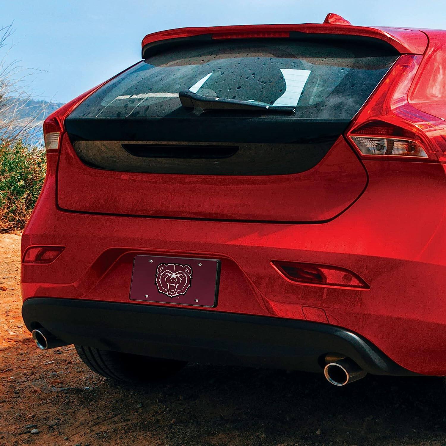 Alt View 4. Rico Industries - Missouri State Bears Red Mirrored Laser Cut License Plate Laser Tag - Multi.