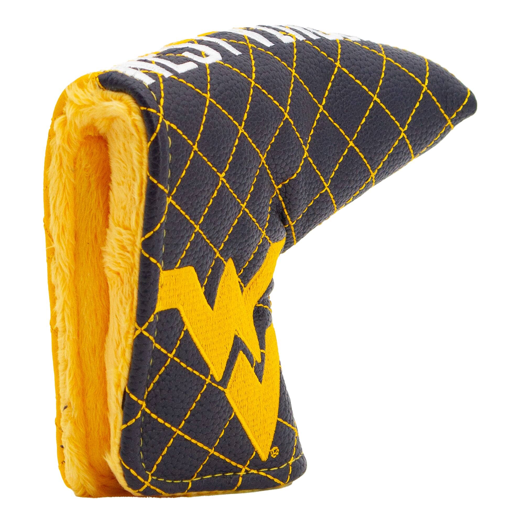Alt View 3. Team Golf - West Virginia Mountaineers Quilted Blade Putter Cover - Multicolor.