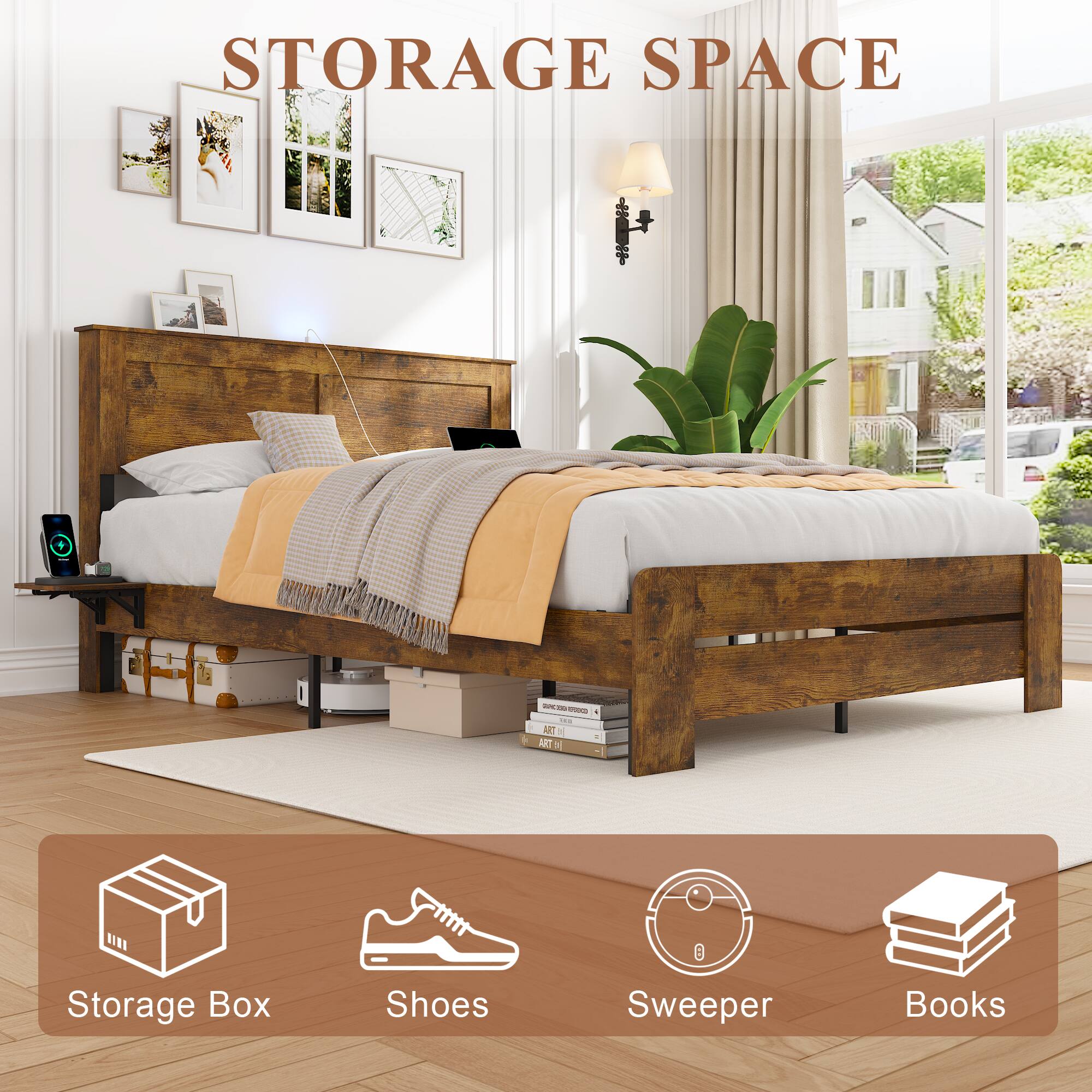 STORAGE SPACE

- Storage Box
- Shoes
- Sweeper
- Books