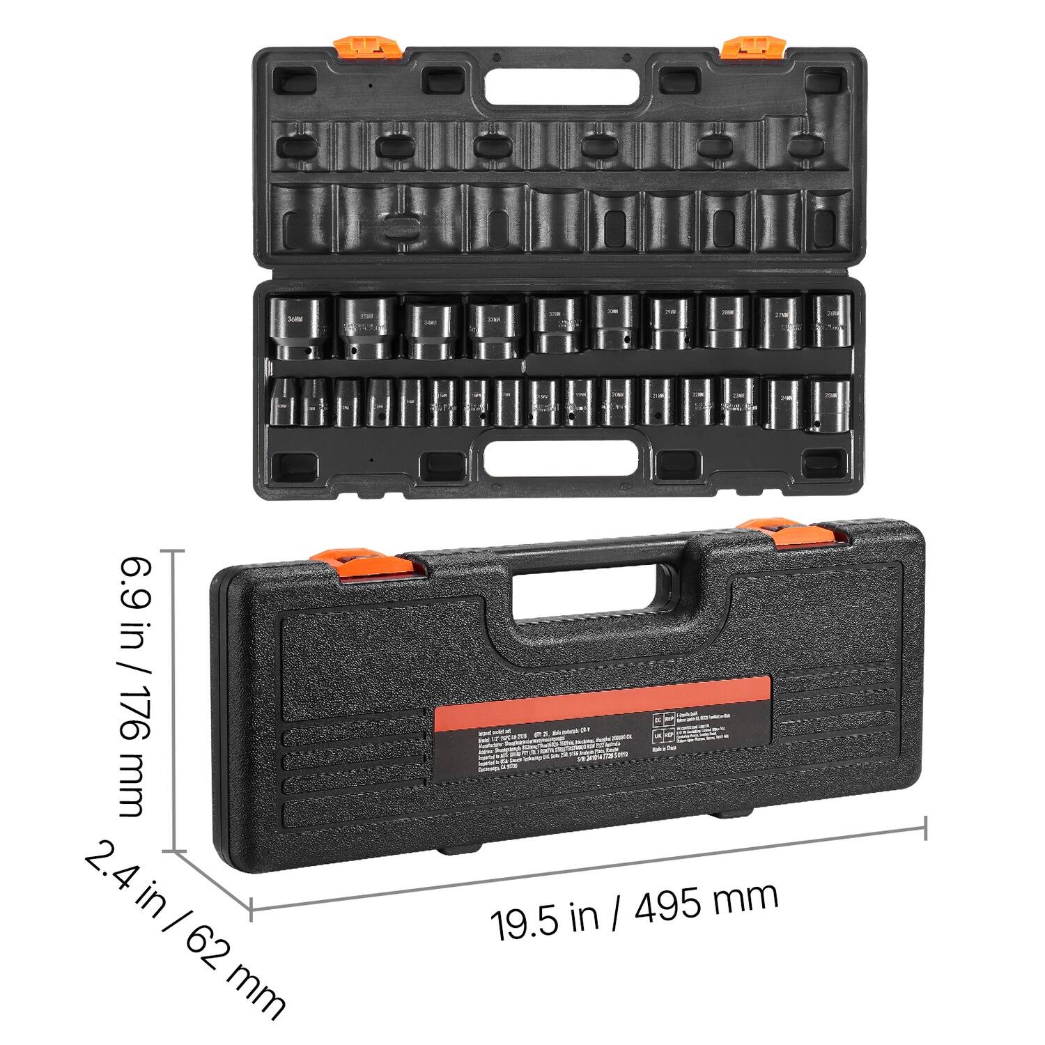 Sm - - H 6.9 in / 6.9 in / 176 mm 2.4 in / 62 mm - - - . 1 -  - - 1 nothing_to_tnsc - .. in I 495 mm 19.5 in / 495 mm