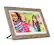 Front. Aluratek - 13.3" Distressed Wood WiFi Digital Photo Frame with Touchscreen LCD Display and 16GB Built-in Memory ASHDPF13F.