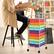Alt View 9. Costway - 10 Drawer Rolling Storage Cart Scrapbook Paper Office School Organizer - Multicolor.