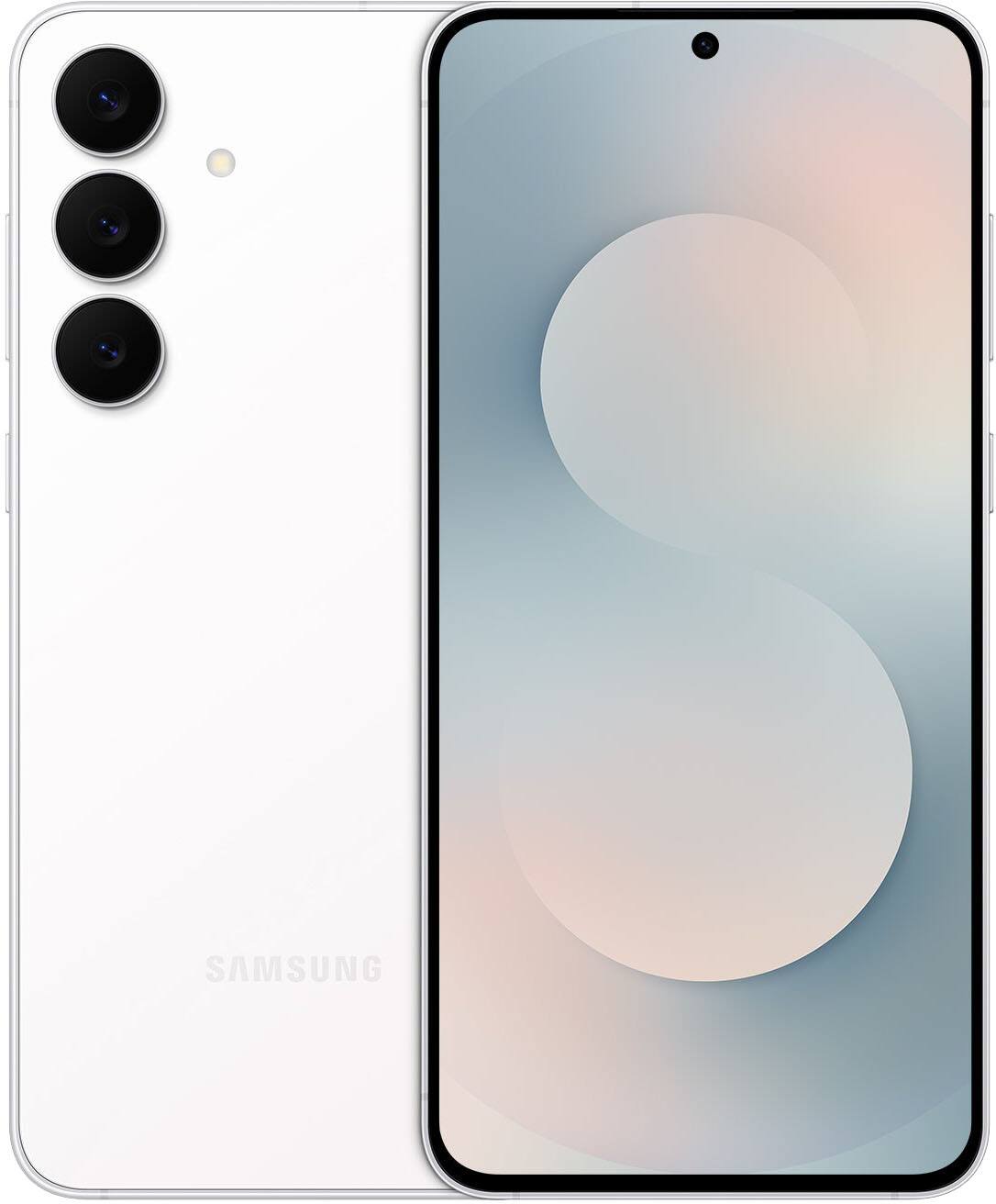 Front. Samsung - Galaxy S25 FE 128GB (Unlocked) - White.