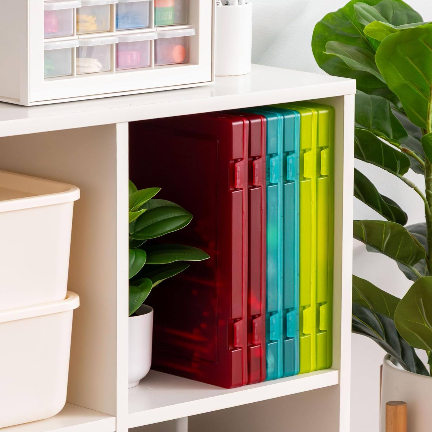Alt View 4. IRIS USA - IRIS A4 File Box Paper Cases for Letter Paper, Portable & Stackable, Multicolor, 6Pk.