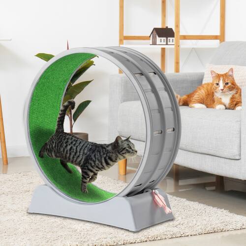 Alt View 7. Winado - 35in Large Cat Exercise Wheel with Safe Lock Treadmill Wheel for Indoor - Grey.