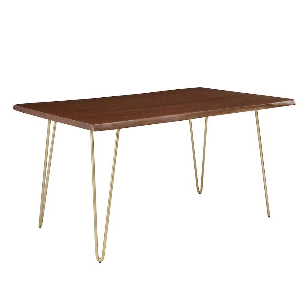 Front. Modway - Ardor 60" Live Edge Acacia Wood Acacia Wood Dining Table - Brown.