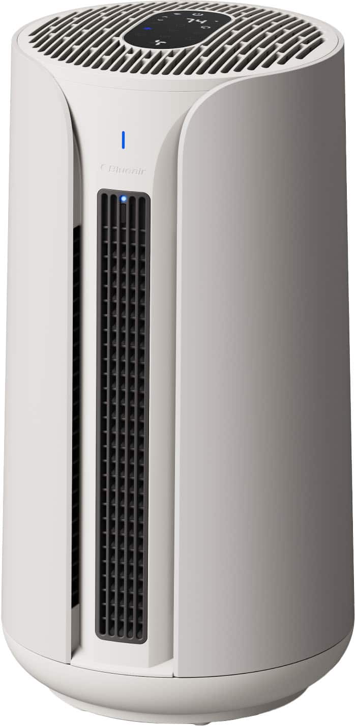 Angle. Blueair - ComfortPure Most Powerful 3-in-1 HEPASilent T10i Air Purifier: Heat + Cool + Purify - Gray.