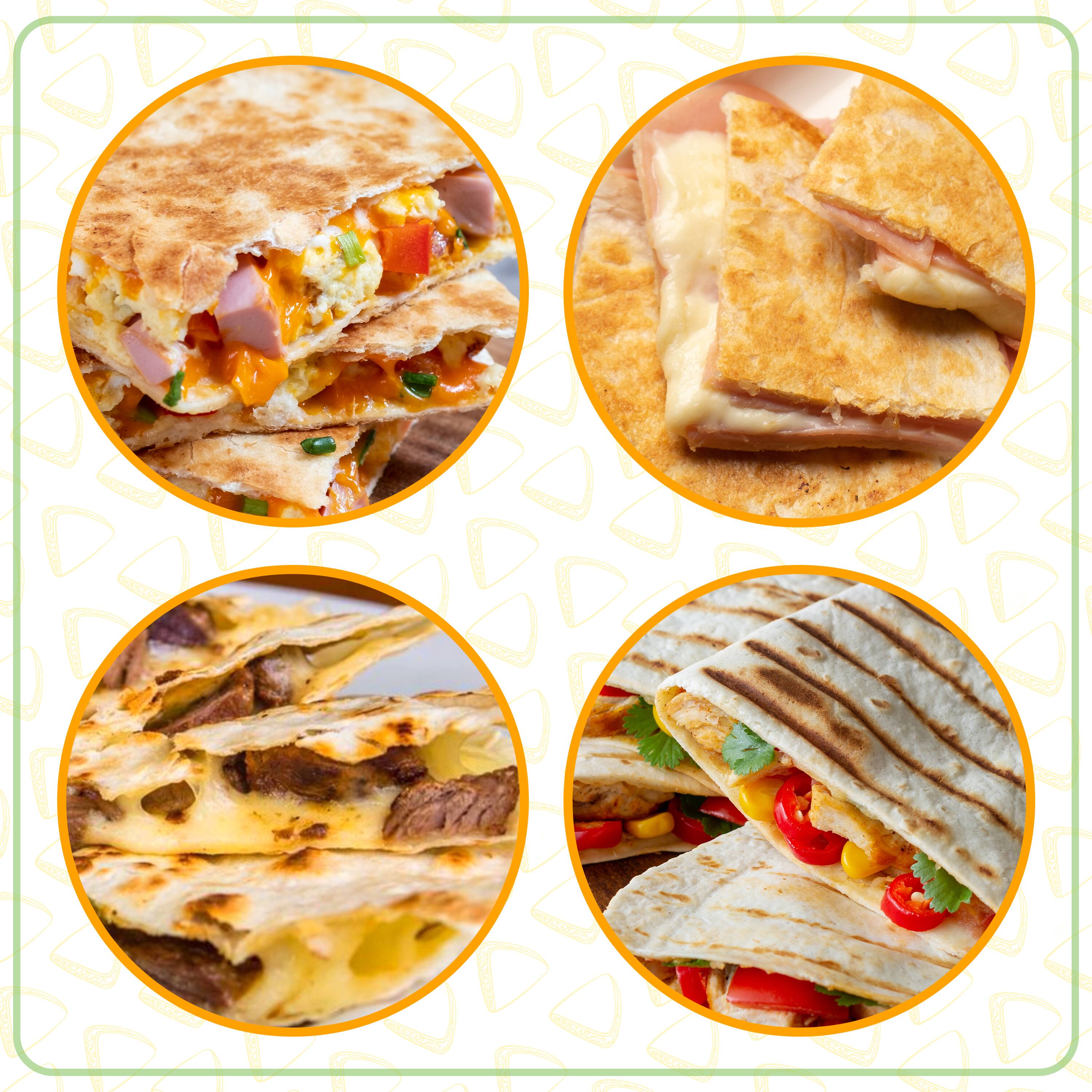 Alt View 2. Taco Tuesday - Double Street Taco Quesadilla Maker - Red.