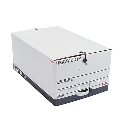 Staples - Heavy Duty File Box, String and Button Lid, Legal, 4/Pack (TR59224) - White/Gray price history on PriceWatchPro