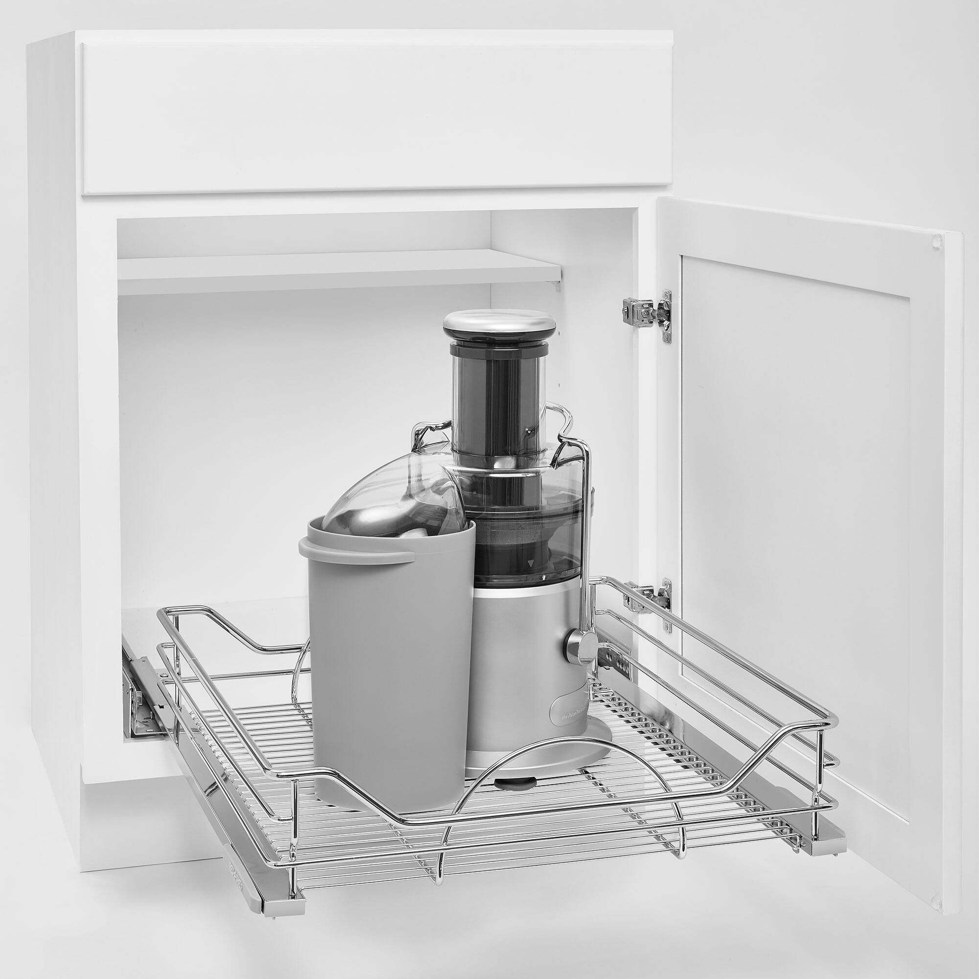 Alt View 10. Rev-A-Shelf - Rev-A-Shelf Pullout Cabinet Basket w/ Soft-close, 20.5'' x 21.74'', 5730-21CR - Silver.