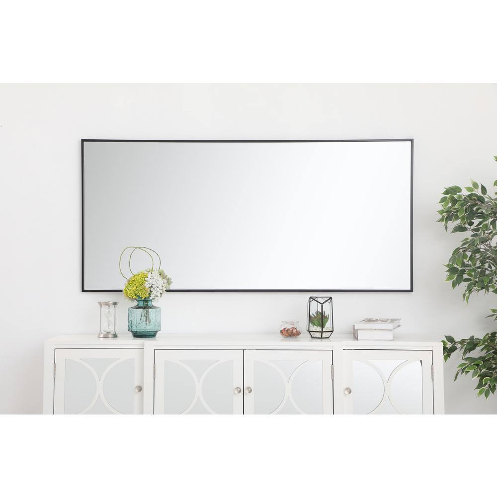 Alt View 4. Elegant Decor - Metal frame rectangle mirror 30 inch in Black - Black.