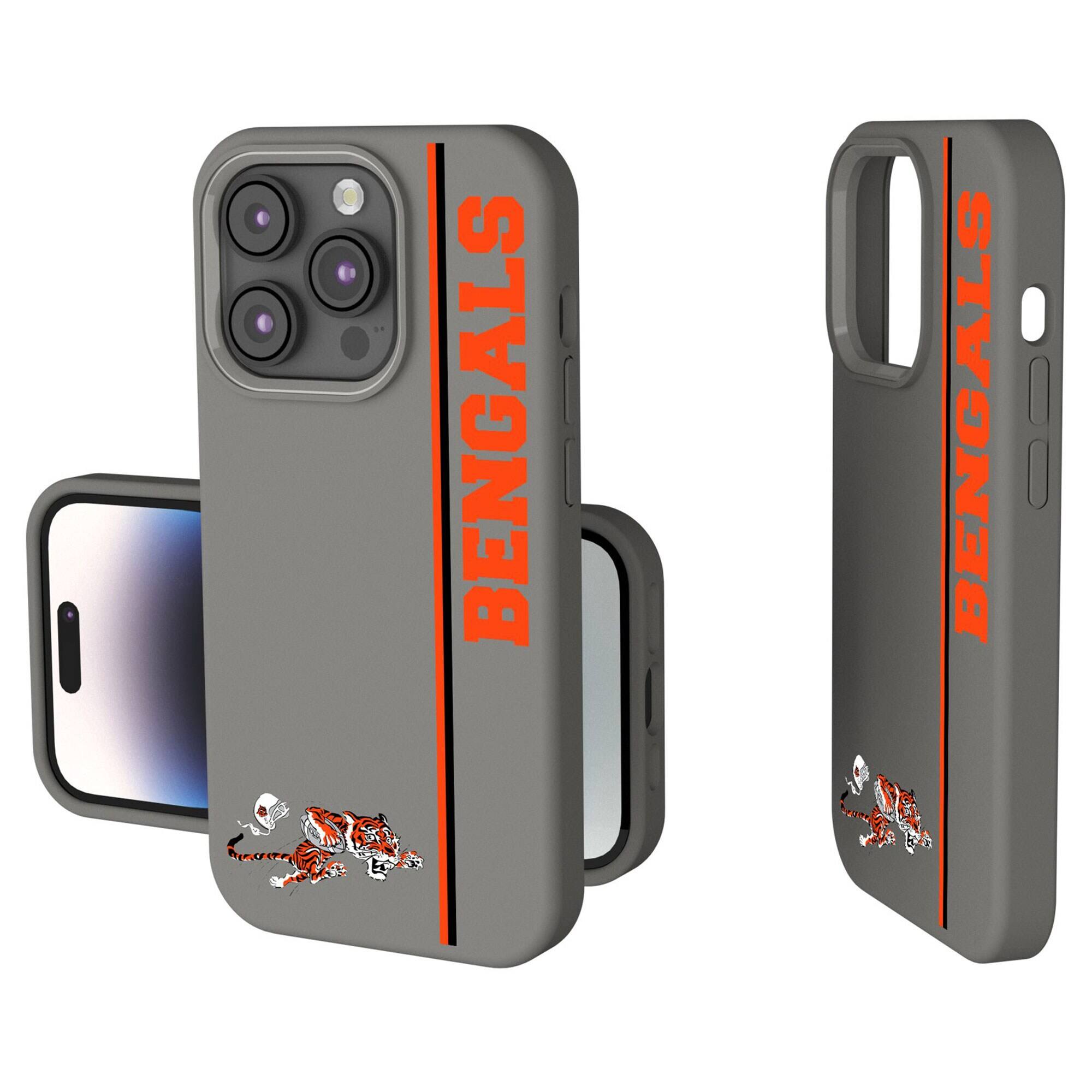 Keyscaper - NFL - Cincinnati Bengals Throwback Logo iPhone Soft Touch Case - 15 - Gray