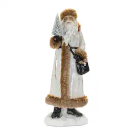 BreeBe - Santa 22"H Resin - Gold, White
