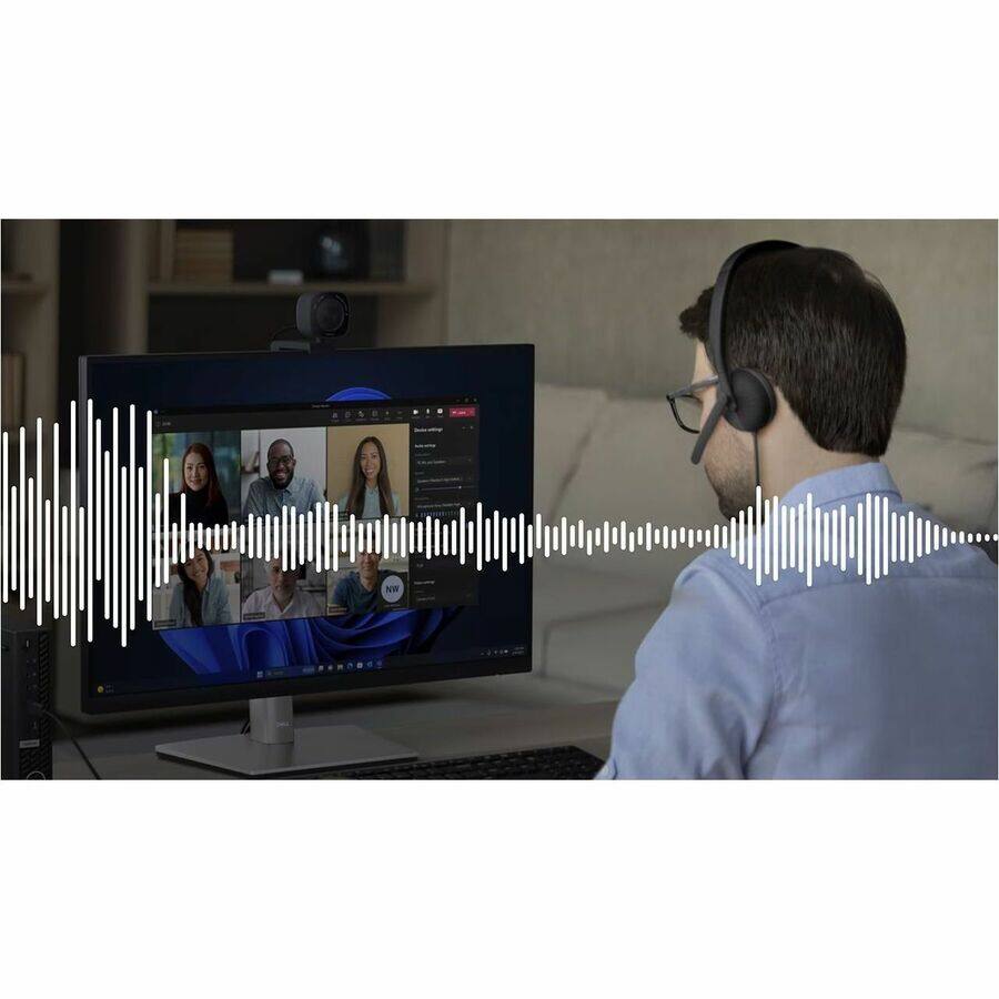 Alt View 2. Dell - Dell Wired Headset - WH3024 - Microsoft Teams Certification - Stereo - USB Type C - Wired - 20 Hz to 20 kHz - On-ear - Red.