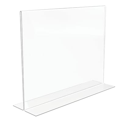 Alt View 1. Staples - Sign Holder, 11" x 8.5" Plastic - Clear.