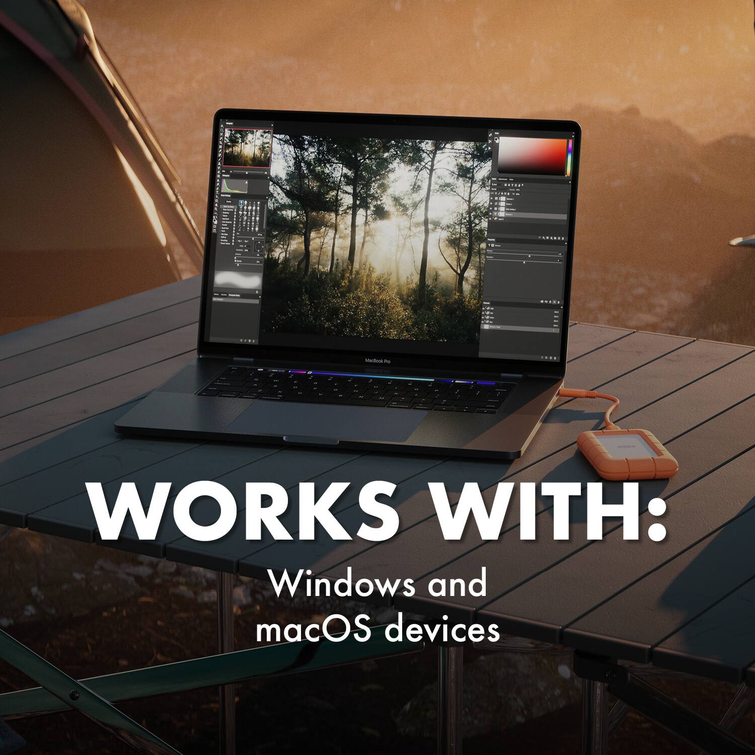 WORKS WITH: Windows and macOS devices