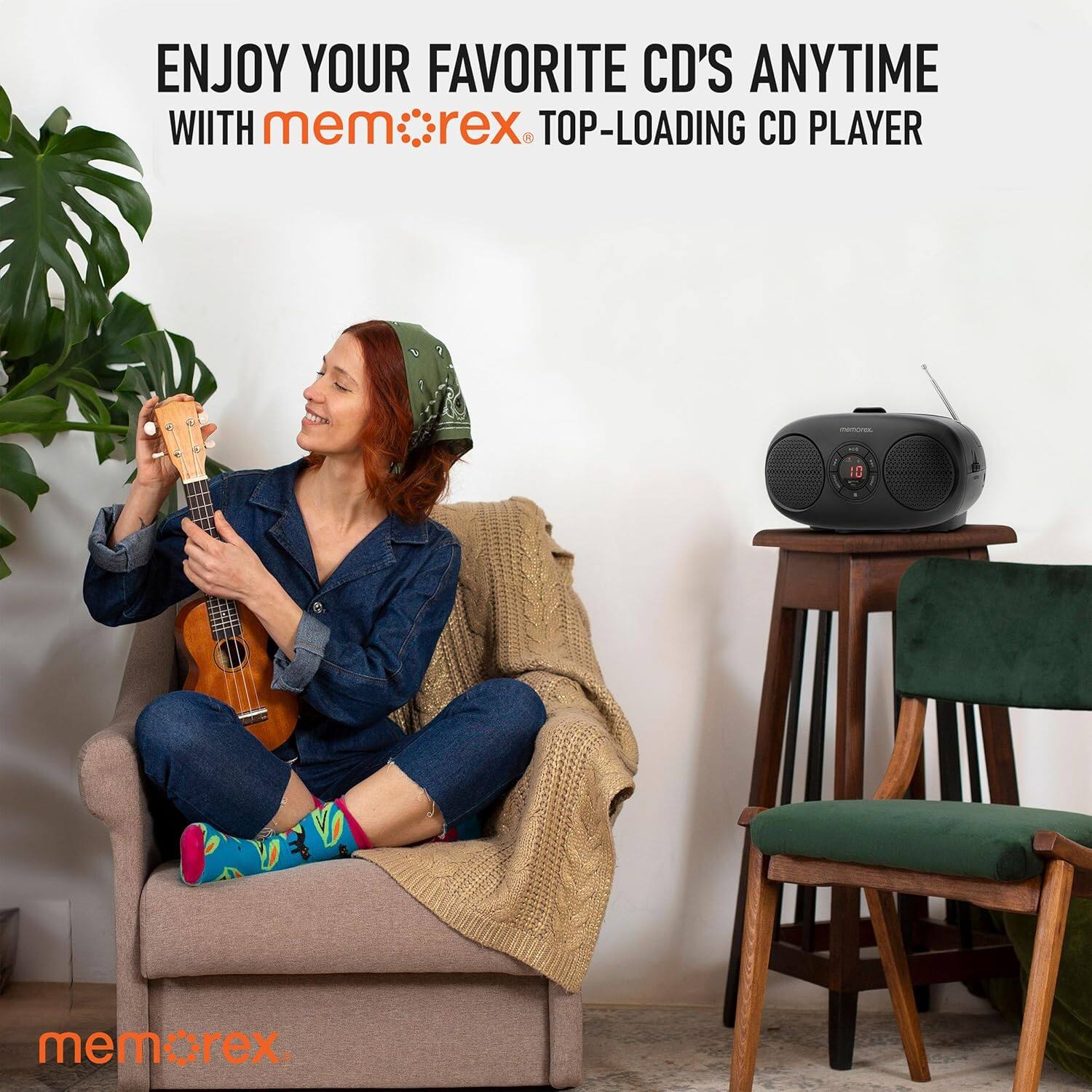 ENJOY YOUR FAVORITE CD'S ANYTIME WITH mem:rex TOP-LOADING CD PLAYER - mem:rex
