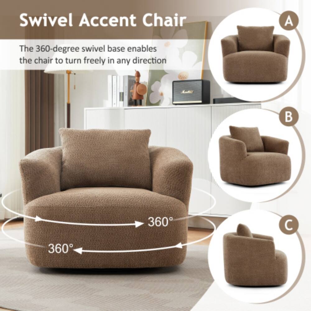 Swivel Accent Chair  
A  
The 360-degree swivel base enables the chair to turn freely in any direction