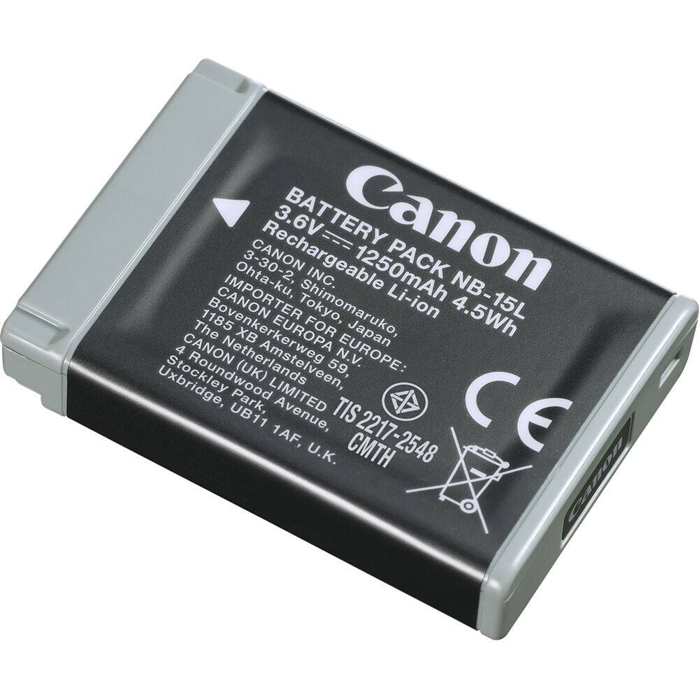3.6V BATTERY == Canon 3-30-2, Rechargeable INC. PACK NB-15L 1185 IMPORTER Tokyo, Shimomaruko, Li-ion The Bovenkerkerweg B EUROPA FOR Japan 4 CANON Nethernstelveen, Akerweg N.V. EUROPE: Roundwood (UK) 59, Uxbridge, Park, LIMITED TIS CE UB11 Avenue, TIS 2217-2548 1AF, U.K. CMTH Con