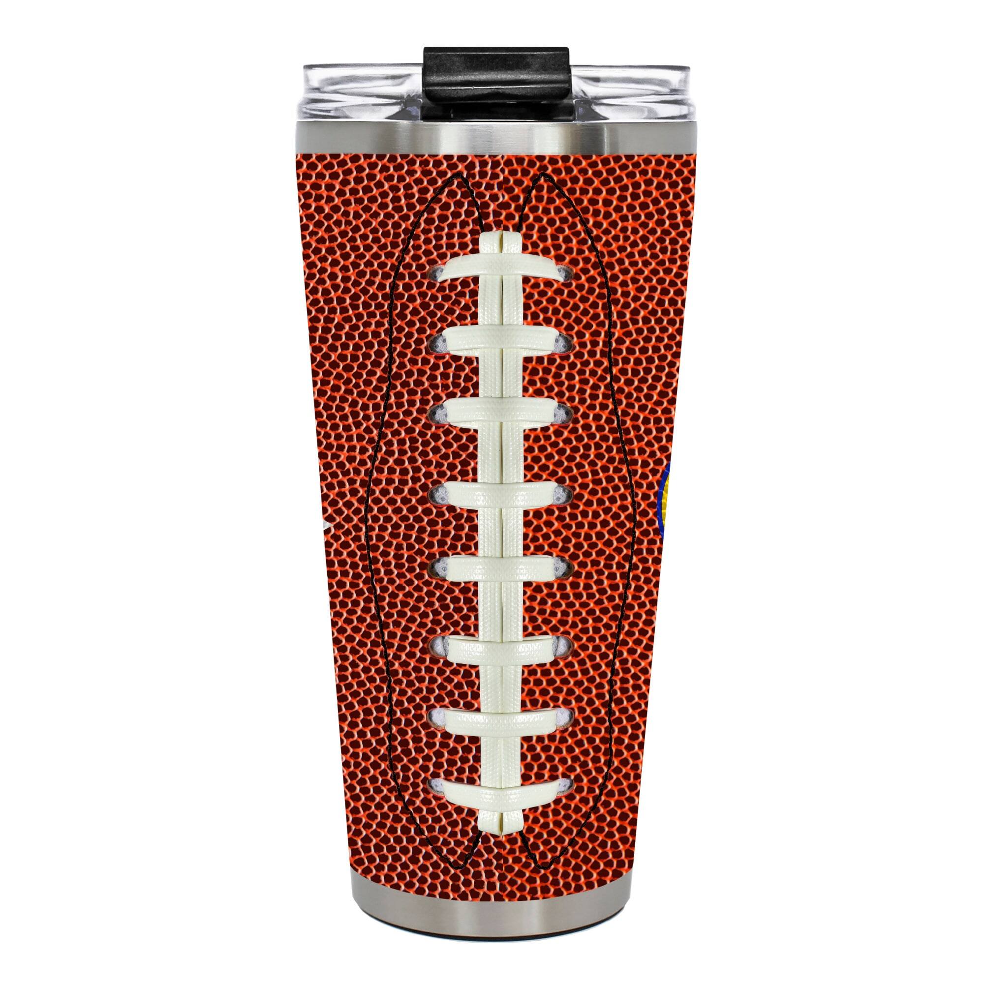Alt View 2. Great American Products - Los Angeles Rams 32oz. Big Slim Game Ball Travel Tumbler - Brown.