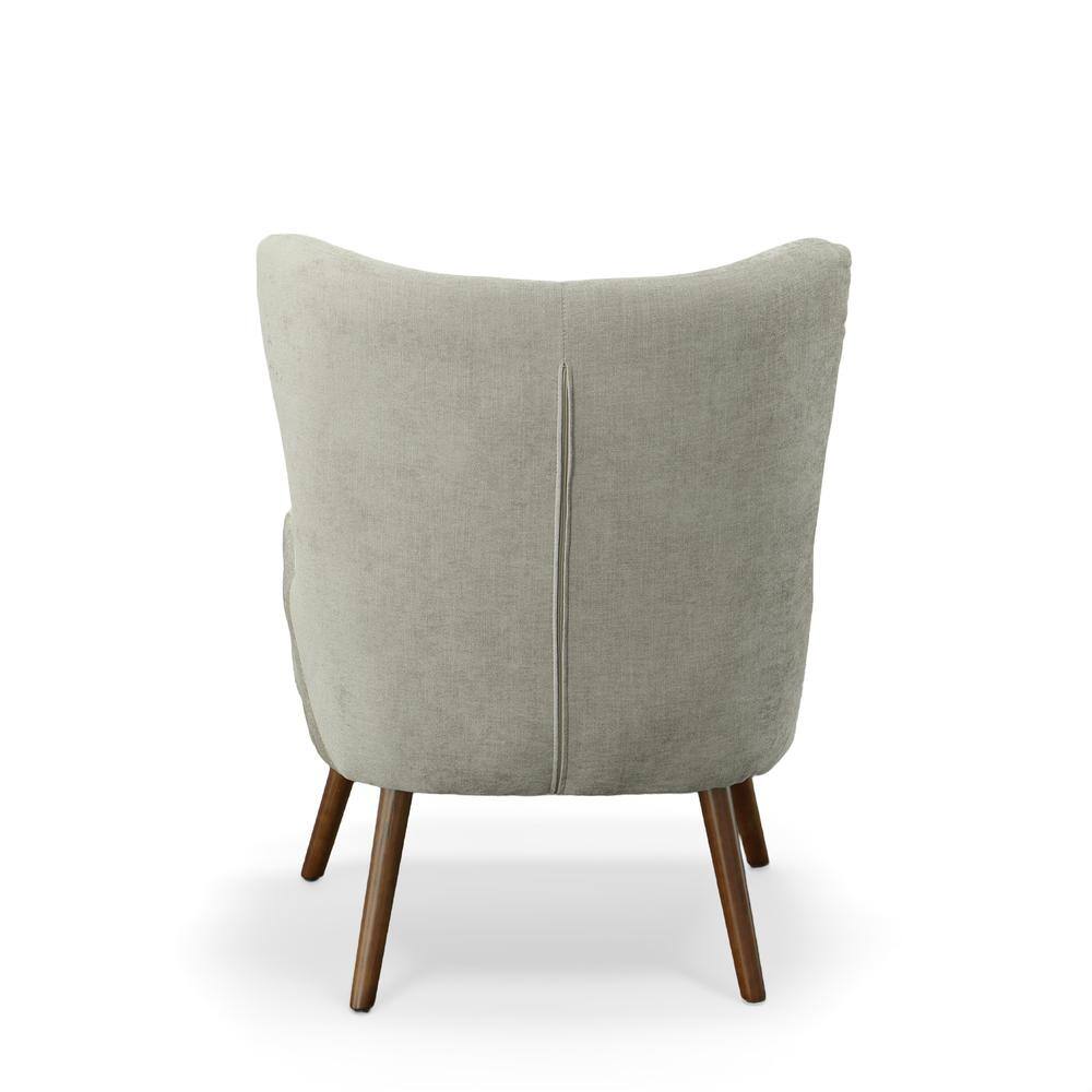 Alt View 1. Carolina Chair & Table - Claudie Wingback Accent Chair - Gray - Grey.