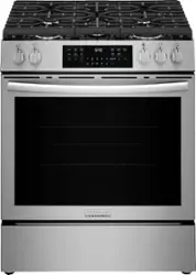 Frigidaire - 6.0 Cu. Ft. Freestanding Gas Convection Range with Steam Cleaning - Stainless Steel - Front_Zoom