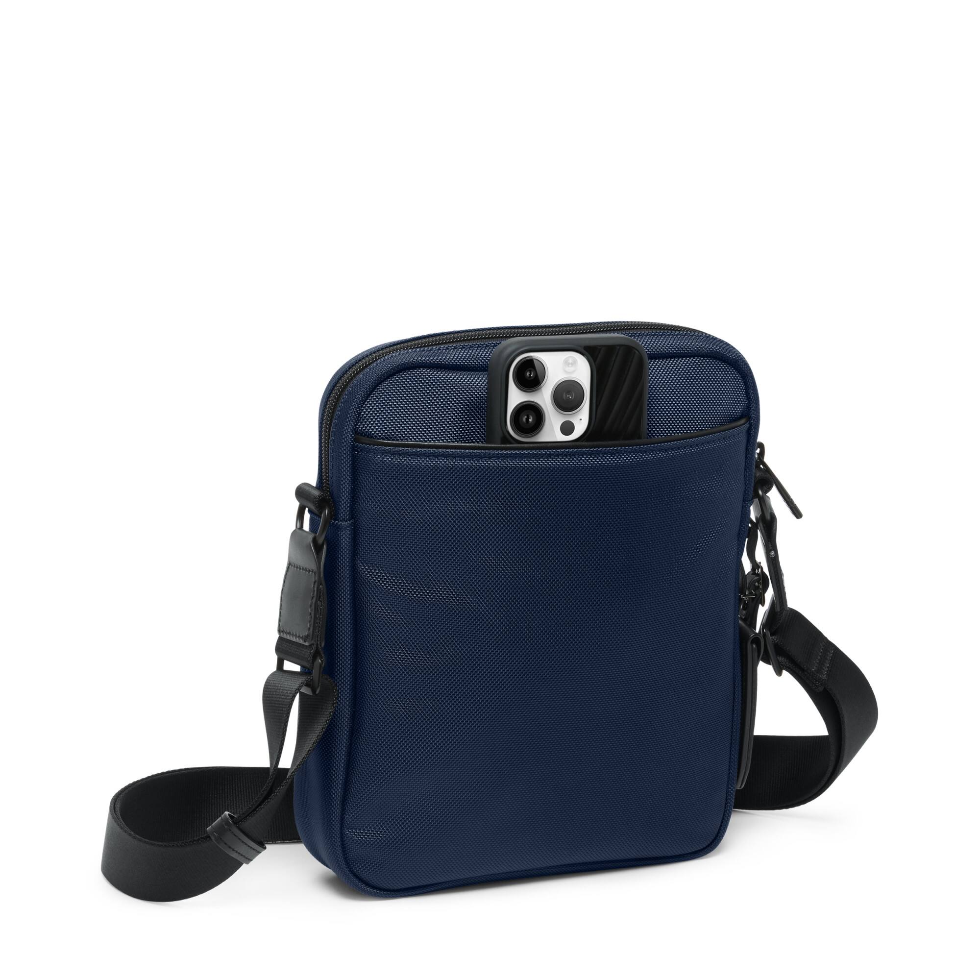 Left. TUMI - Alpha Medium Crossbody Bag - Navy.