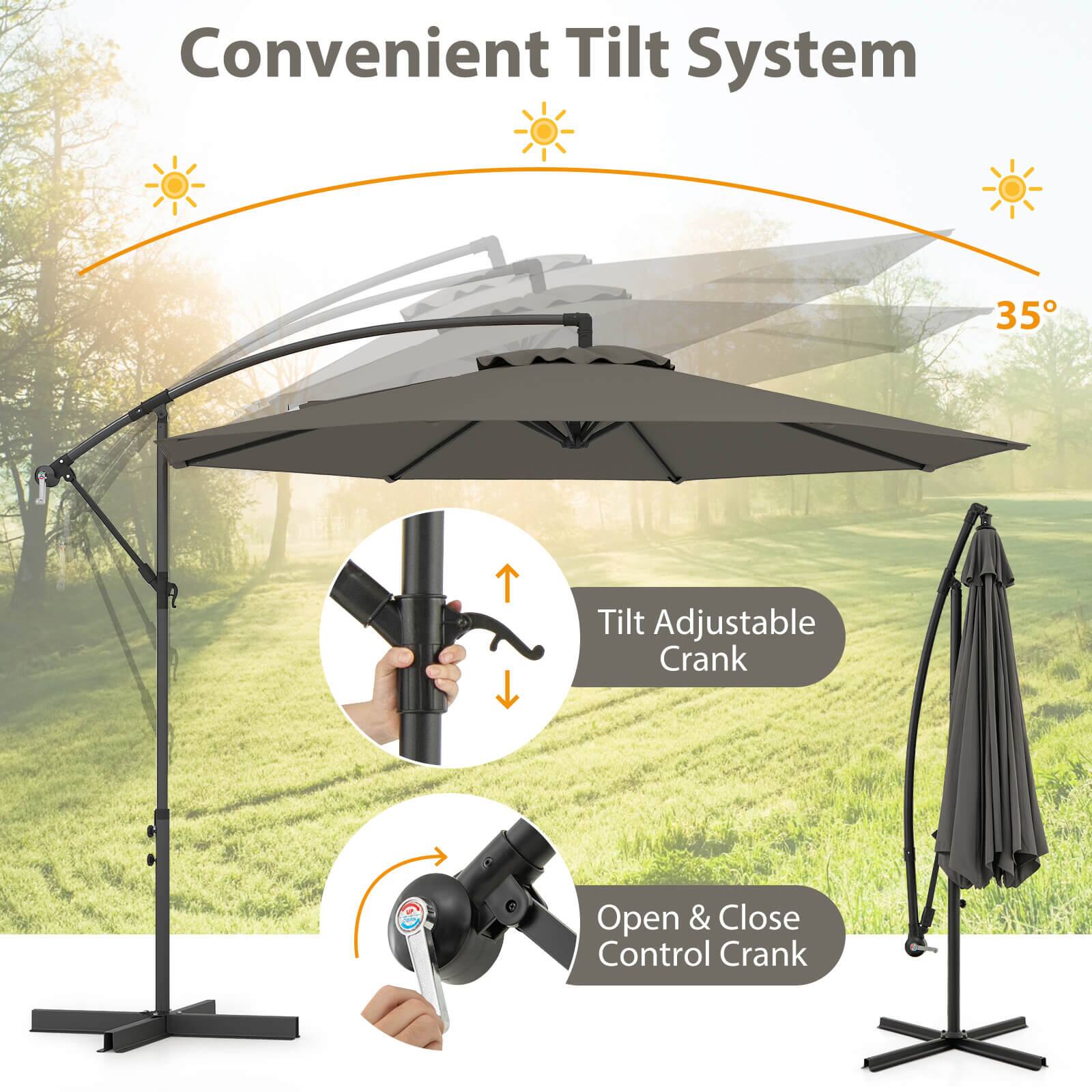 Convenient Tilt System  
35° Tilt Adjustable Crank  
Open & Close Control Crank