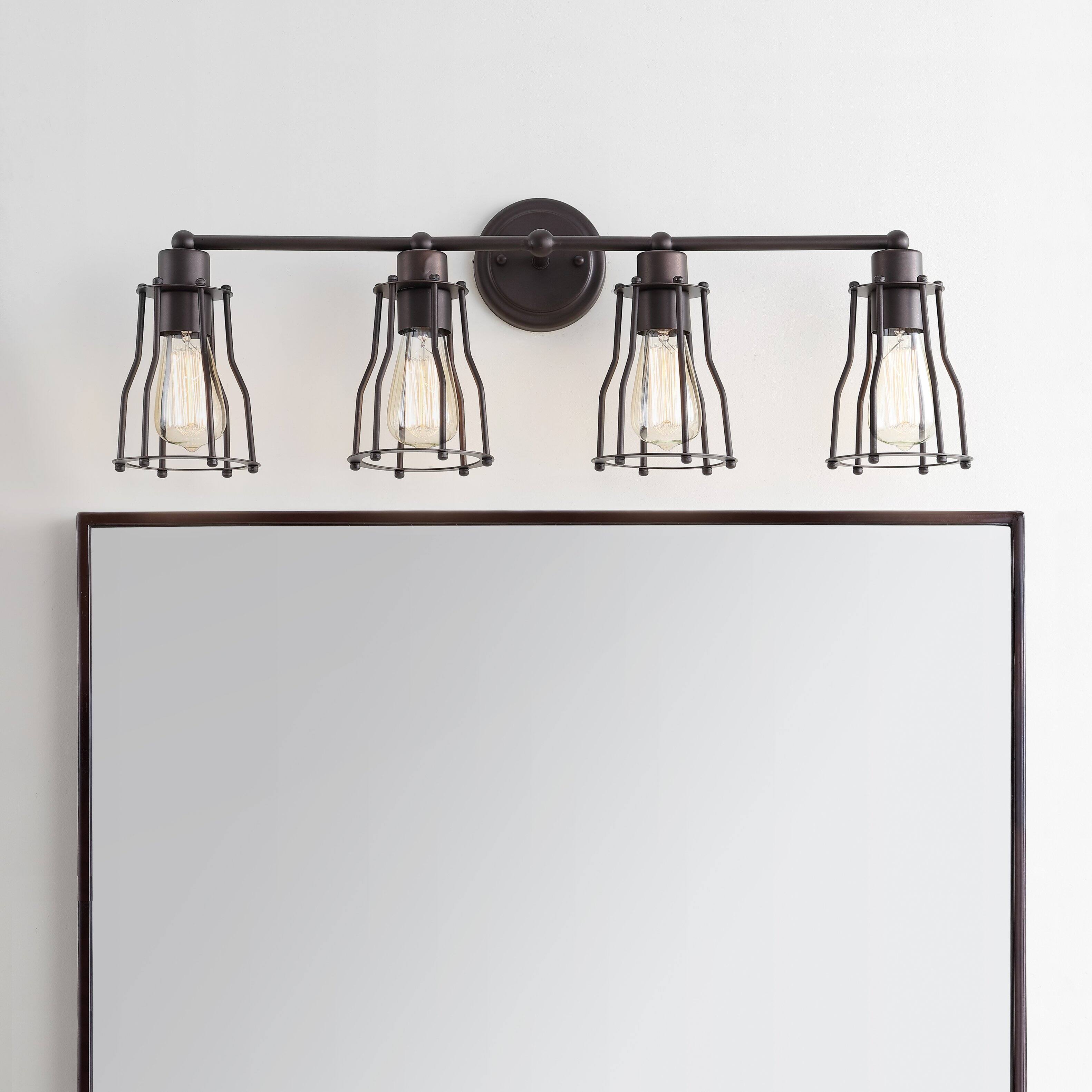 Alt View 1. Jonathan Y - Evelyn 29.5" 4-light Metal Vanity Light, Oil Rubbed Bronze - Oil Rubbed Bronze.