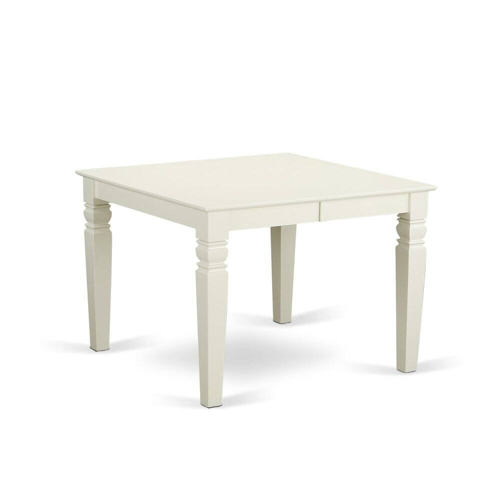 Angle. East West Furniture - Dining Room Set Linen White - Linen White.