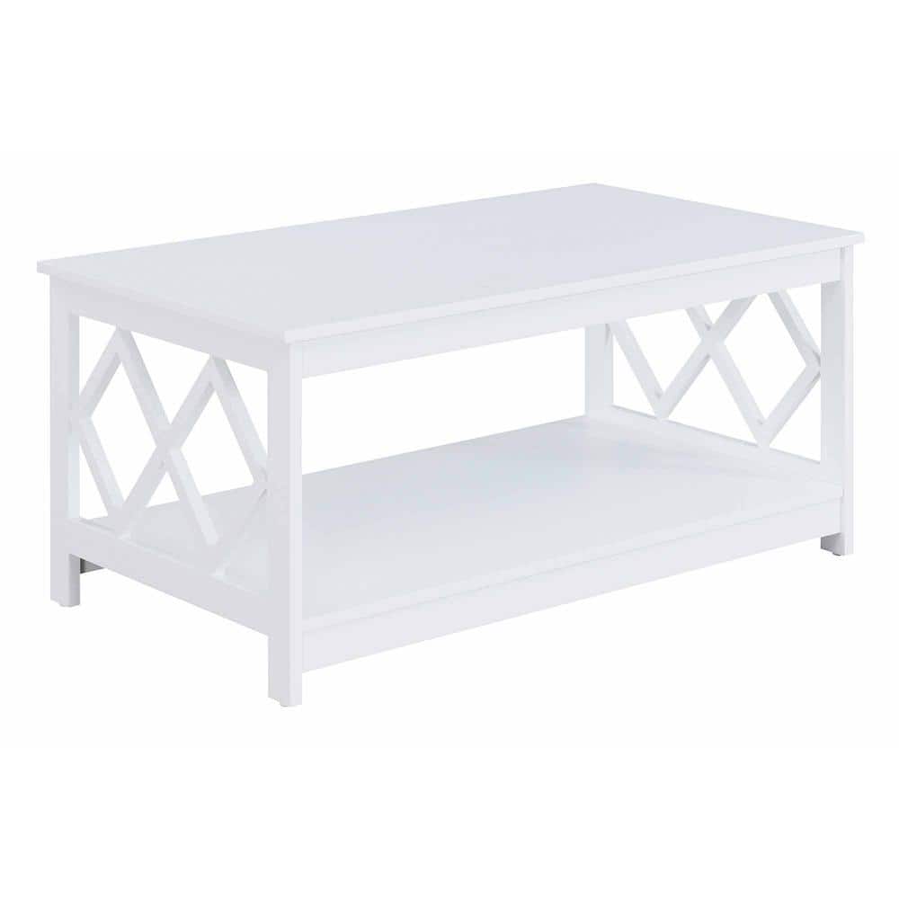 Convenience Concepts - Diamond Coffee Table - White