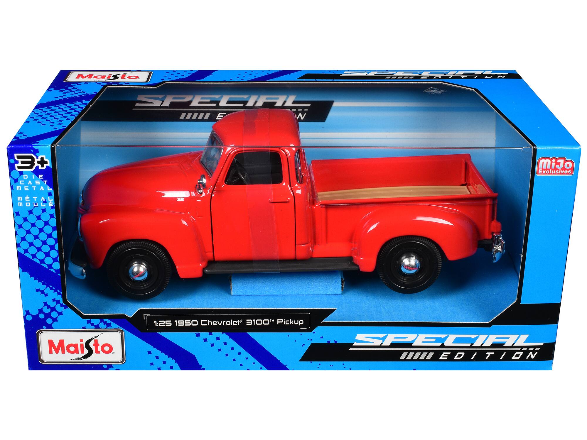 Maisto CINL ESES PEEREDITION SPECIAL "... E N 3+ DIE CAST METAL MiJo Exclusives MTAL MOULE HCS T MaiSto to 1:25 1950 Chevrolet 3100 Pickup SPECIAL ---- "... ED EDITION T/ ON