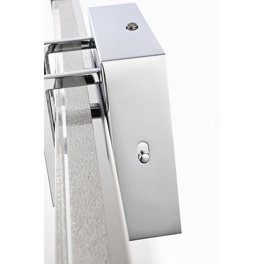 Alt View 4. Living District - Ivaan 31 Inch Led Wall Sconce In Chrome - Chrome.